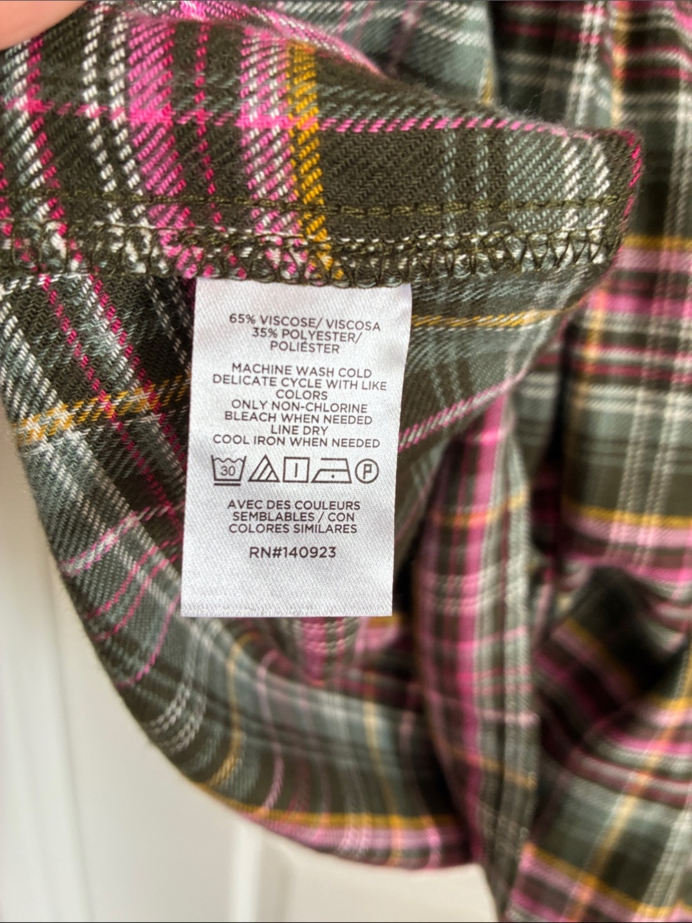 LOFT Tartan Dark Academia Plaid Button Front Drop Waist Flounce Dress Size XL - Picture 7 of 7